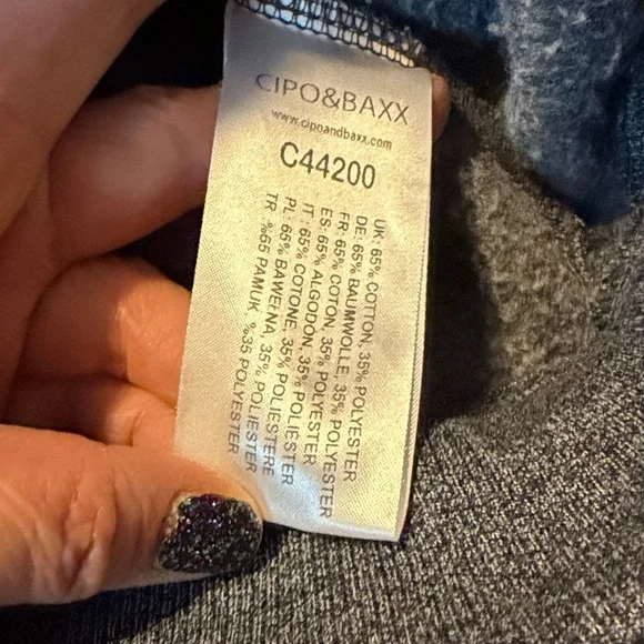 Double Layer Collar Knitted Detail Men's Sweatshirt - Picture 8 of 8